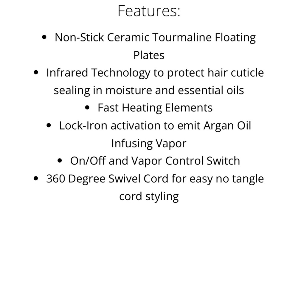 Black Ceramic Hair Straightener with Tourmaline Technology - Picture 9 of 16